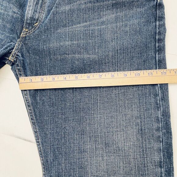 Levis 505 Mens Jeans Regular Straight Fit 38 x 32 Blue Dark Wash 100% Cotton - Picture 12 of 16